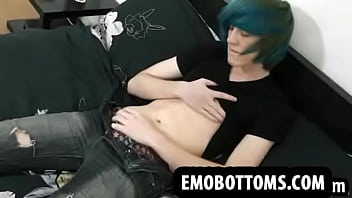 best thumbnail this sexy emo twink with blue hair is masturbating best
